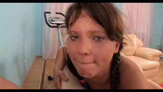 Gorgeous pretty gal inapata crotch licked